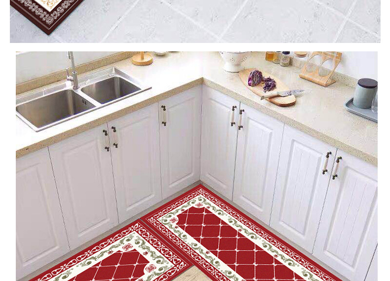 Cross-border ins kitchen floor MATS wholesale, long absorbent bathroom floor MATS, simple home kitchen carpets pic 10
