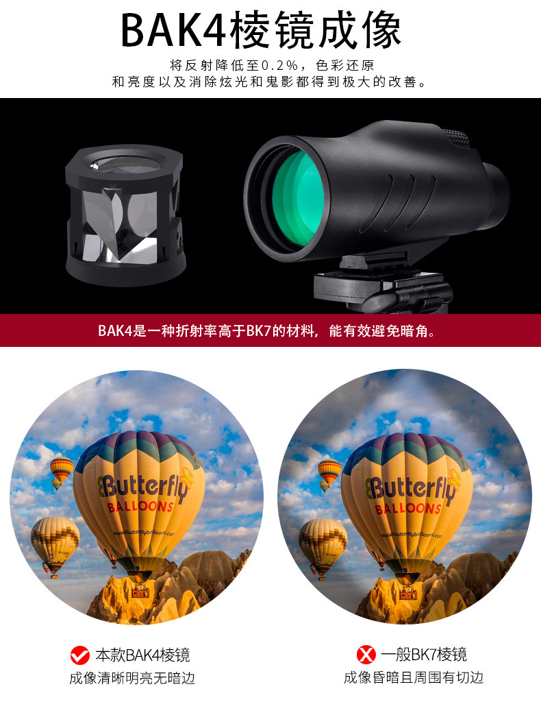 Asika/ Shark M Series monoculars 10x/1250/BAK4/FMC/ Nitrogen-filled waterproof/Mobile phone compatible pic 17