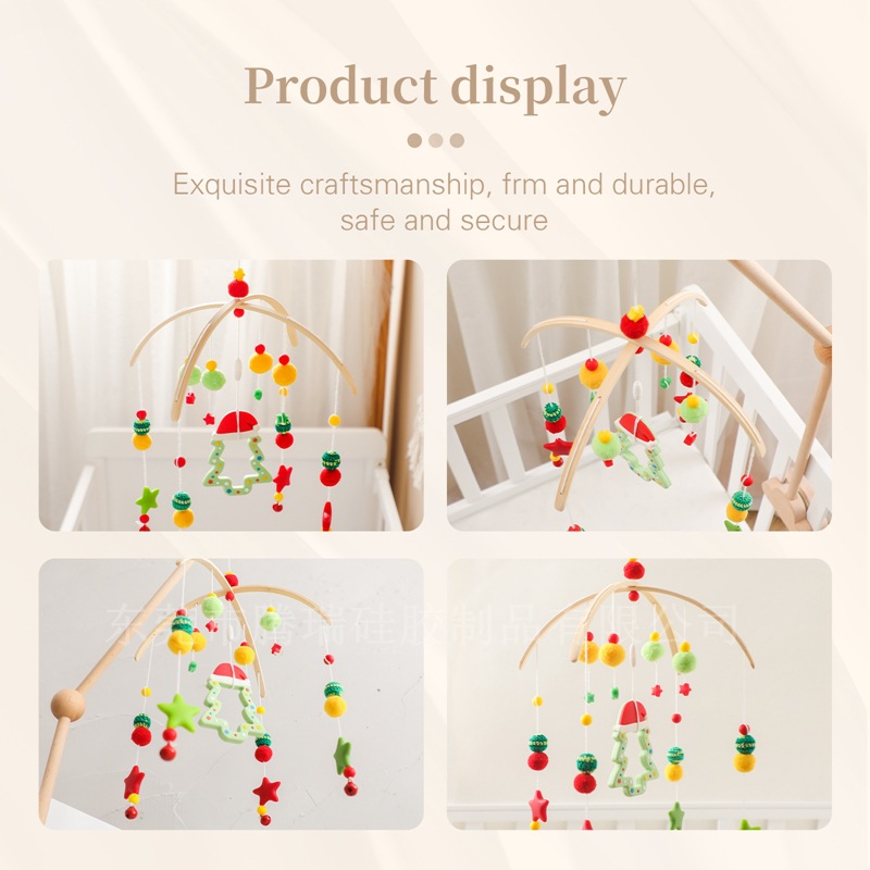 新生婴儿床铃宝宝视觉激发彩色圣诞树床铃悬挂式安抚玩具风铃挂件详情22