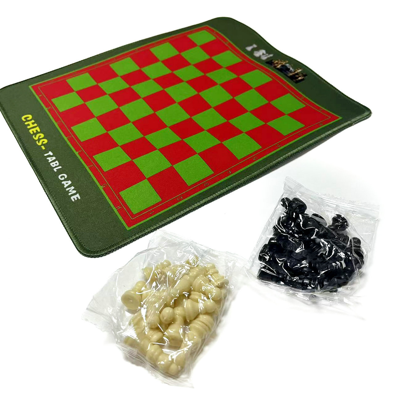 国际象棋游戏多用棋盘棋子套装便携CHESS加大橡胶鼠标垫精密锁边详情3