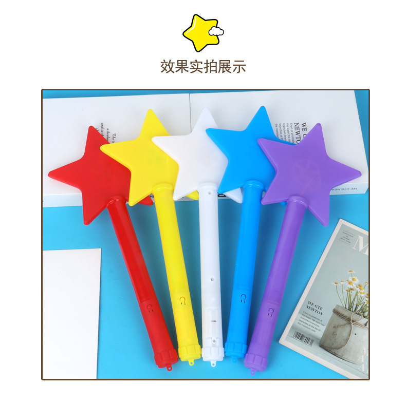 Large five-pointed star flash sticks, flat seven-color five-pointed star glow sticks, concert luminous gifts manufacturer wholesale pic 11