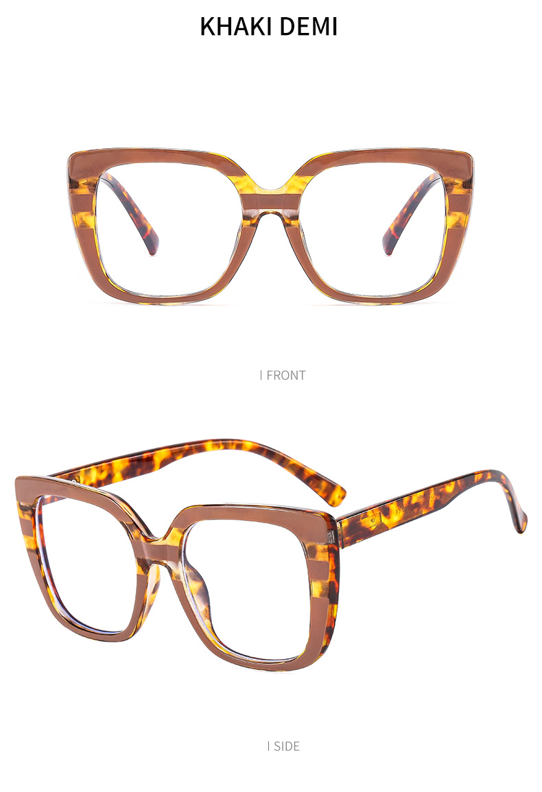 Cross-border best-selling optical glasses, European and American fashionable flat light glasses, anti-blue light rainbow large frame design, flower frame glasses frame wholesale discount, elegant and fashionable, protecting eyesight pic 17