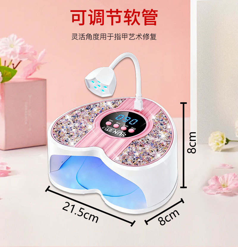 The new cross-border AB-2 nail phototherapy machine with a hand pillow is specially designed for nail salons. It features 288W high power and dries quickly without blackening your hands pic 7