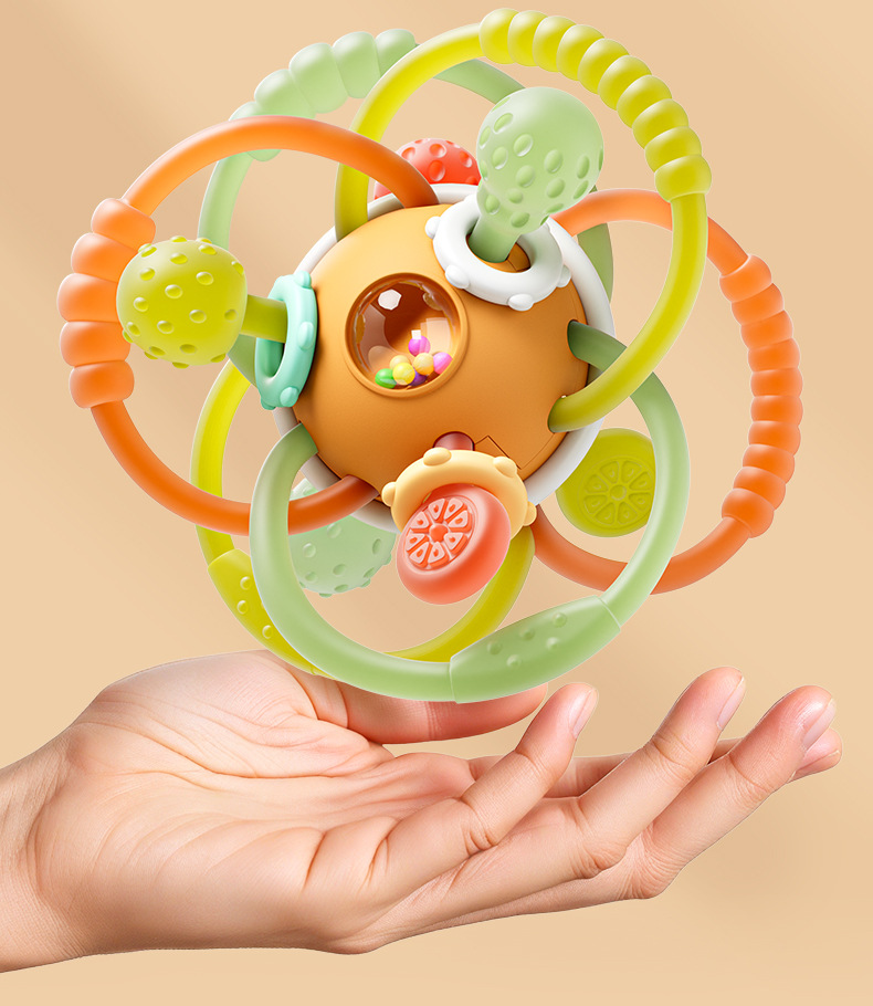 曼哈顿手抓球婴儿玩具摇铃咬牙益智早教手握宝宝训练磨牙硅胶详情14