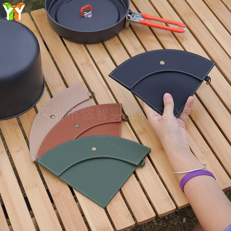 One-piece coffee filter paper case, outdoor portable coffee filter paper storage hanging bag, filter paper fan-shaped case pic 10