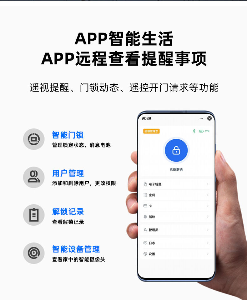 一握开智能门锁木门电子锁密码锁通通涂鸦公寓锁办公室指纹锁详情8