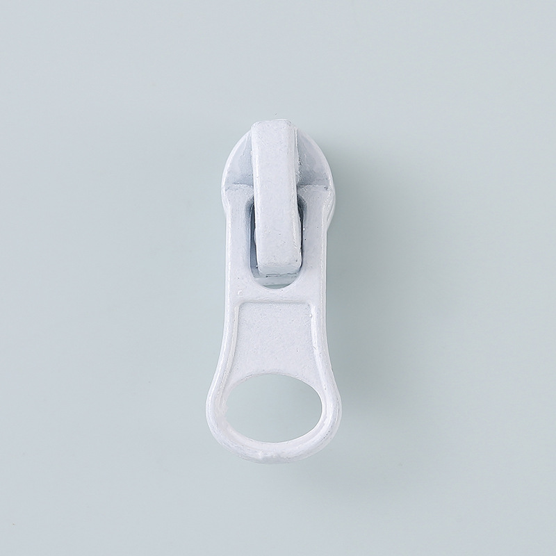 3号尼龙拉链头 自锁彩色下拉片尼龙正齿拉链头 黑白彩色现货拉头详情8