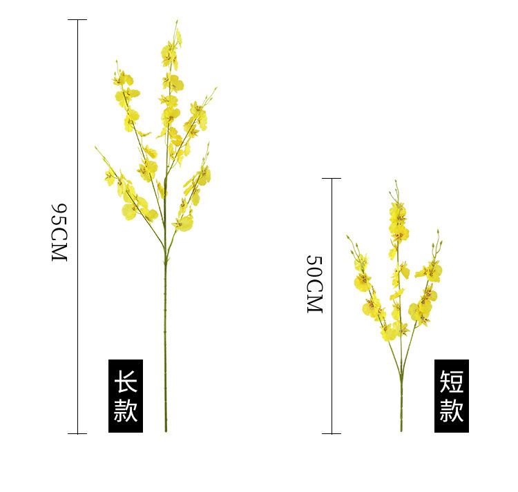 Artificial dancing orchid, Phalaenopsis, silk flowers, living room decoration, dining table, dried flowers, artificial flowers, vases, ornaments, bouquet arrangement pic 6