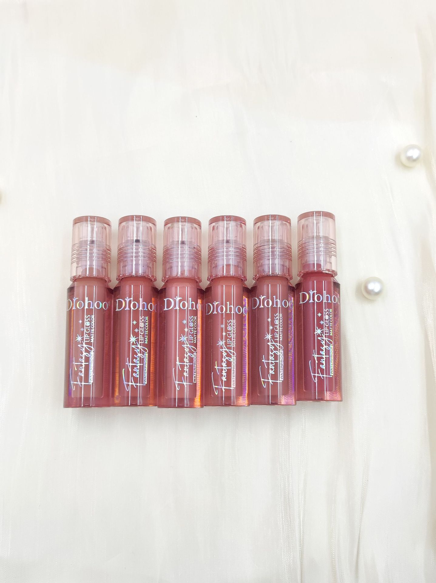 DROHOO外贸彩妆哑光丝带礼盒不沾杯唇彩跨境货源头工厂定制代加工详情9