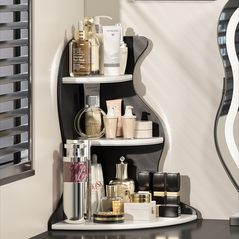 Italian simple and high-end leather tray, home decoration storage tray, round aromatherapy display tray, metal lacquered tray pic 4