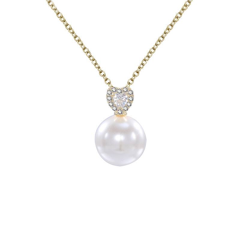 S925 All-silver Edison pearl pendant necklace, a versatile and high-end gift for women, simple and versatile, small and clear pic 14