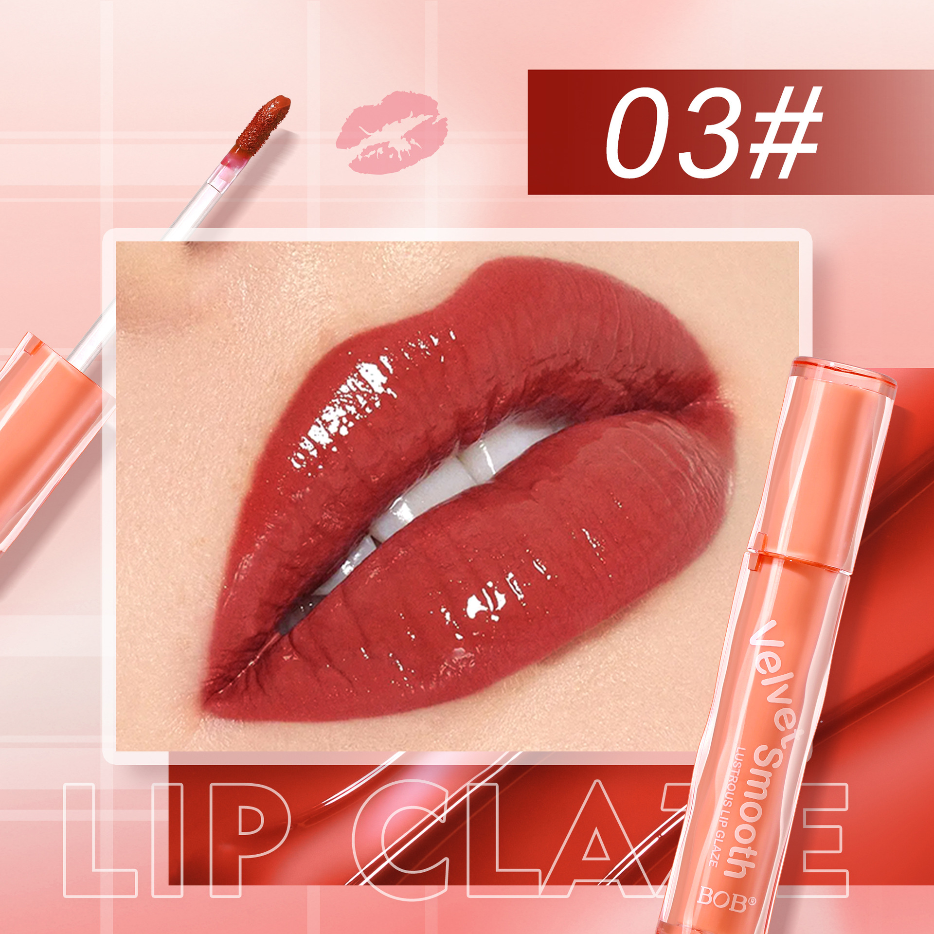 Cross-border bob Bai Mei Water-like Lip Gloss pic 9