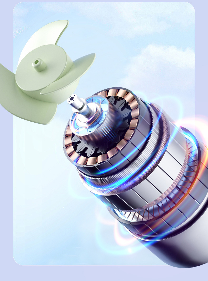 新款usb充电手持风扇迷你学生便携式桌面支架涡轮无叶小风扇静音详情5