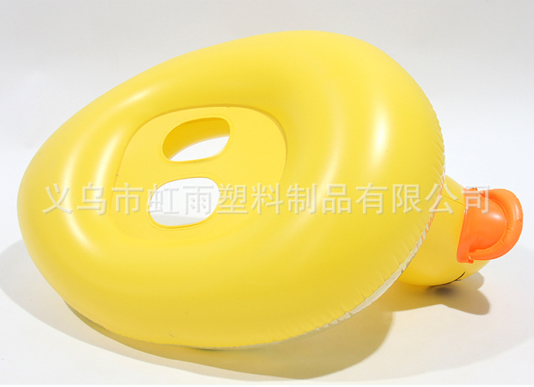 Yellow duck sun protection sunshade canopy, thickened cartoon inflatable swimming ring for children, toys for boys and girls aged 1-3 pic 10