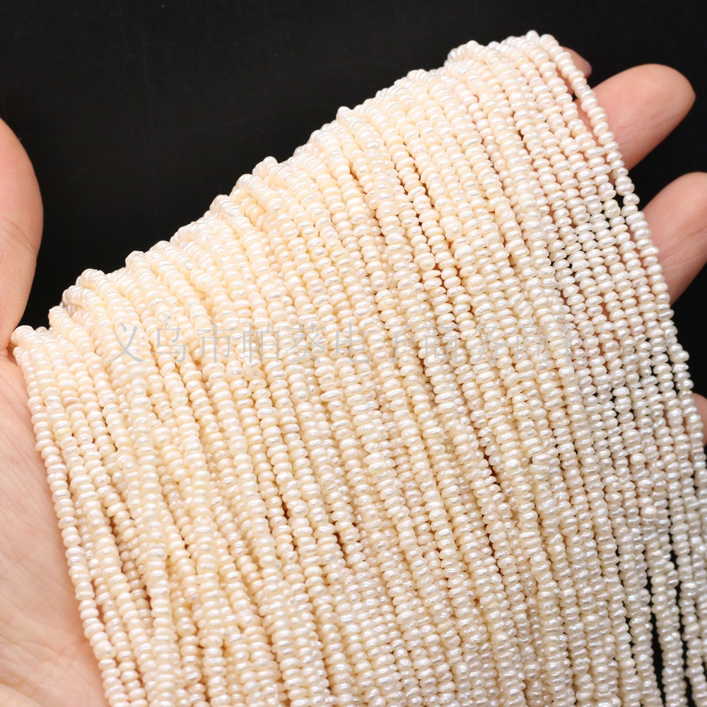 Exquisite natural freshwater pearl flat beads DIY jewelry accessories, handcrafted jewelry necklaces, semi-finished product production and wholesale pic 9