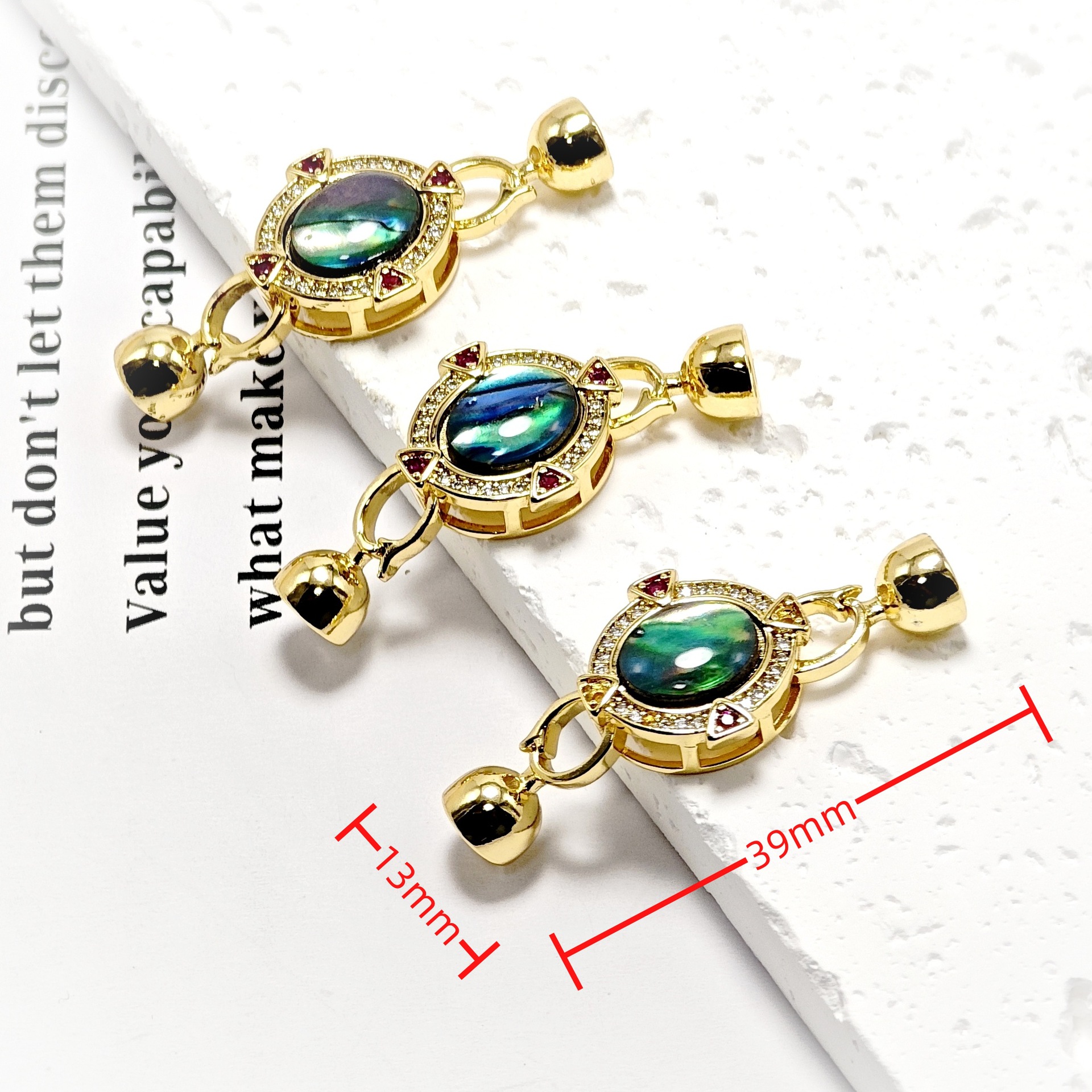 DIY饰品配件镀 毛衣链扣子卡扣珍珠项链扣鲍鱼贝手链万能连接扣详情2