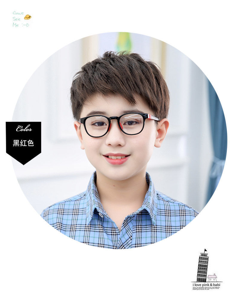 儿童硅胶TR90近视眼镜框架防蓝光护目平光镜男女学生弱视远视镜框详情13
