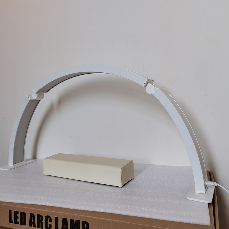 折叠美甲台灯 亚马逊美睫弧形便携式补光折叠u型 折叠桌面半月灯详情7