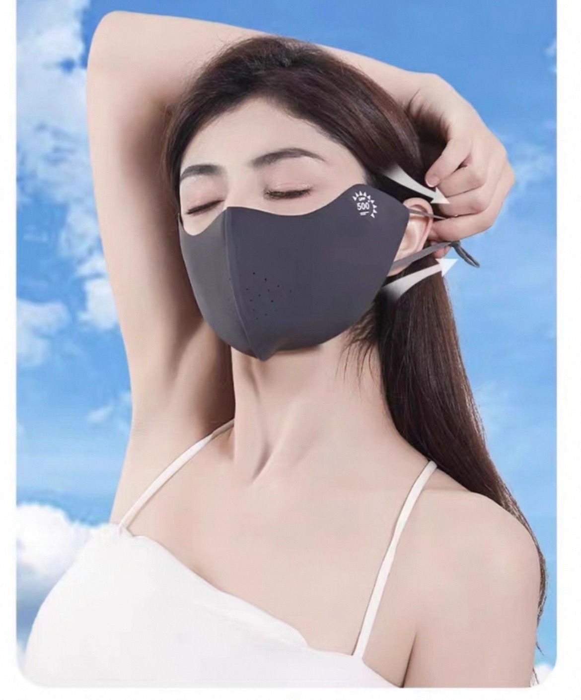 厂家批发7A级狐型冰丝防晒无痕口罩加大冰感透气护眼角夏新款面罩详情2