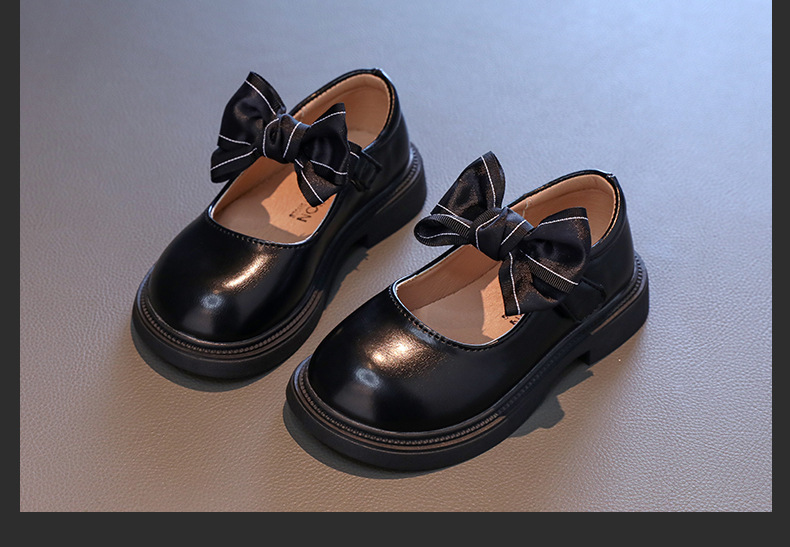 女童公主鞋2024新款秋季儿童蝴蝶结时尚小皮鞋百搭单鞋学生演出鞋详情15