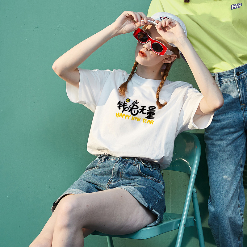 Oversize女装纯棉短袖t恤女宽松夏2025新款半袖胖mm180斤大码显瘦详情23