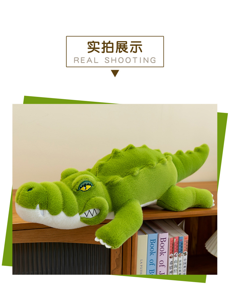 Wholesale of long plush figurines of simulated crocodiles, office sleepers, car home cushions, stress-relieving dolls, and gifts pic 5