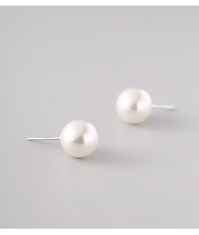 Swarovski pearl Stud earrings s925 sterling silver domestic crystal bead earrings are selling well, the same style as celebrities and versatile for women E8691 pic 10