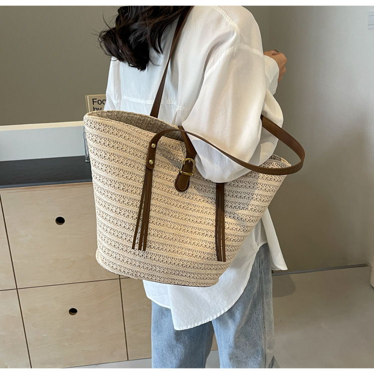 草编大容量包女包编织夏天沙滩女2024新款包包单肩手提托特包大包详情33