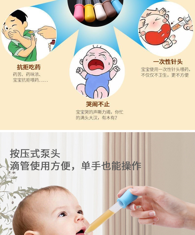 Baby anti-choking medicine feeder, simple baby dropper medicine feeder, 5ml multi-functional water and medicine feeding dropper with scale, 5ml dropper pic 5
