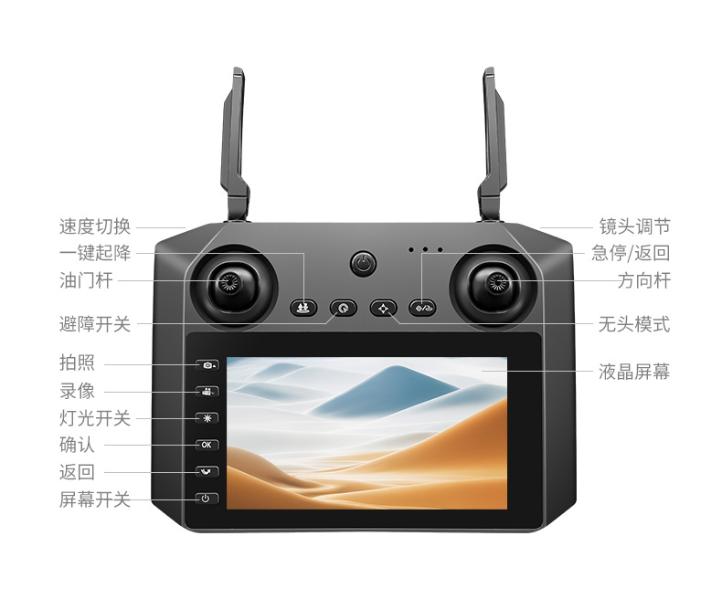 跨境M22max无刷无人机 带4.5英寸屏幕遥控飞机避障航拍四轴飞行器详情18