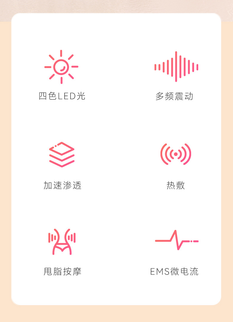 跨境新款爆脂仪塑形按摩纤体仪超声波彩光微电流瘦身美体减脂仪详情2