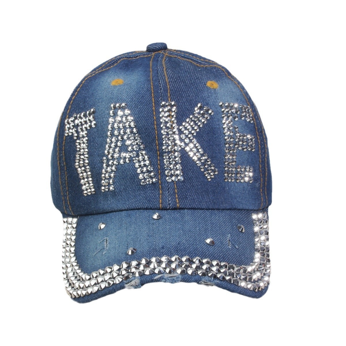 牛仔镶钻棒球帽弯檐男帽女帽百搭款遮阳鸭舌帽夏季休闲百搭帽子详情38
