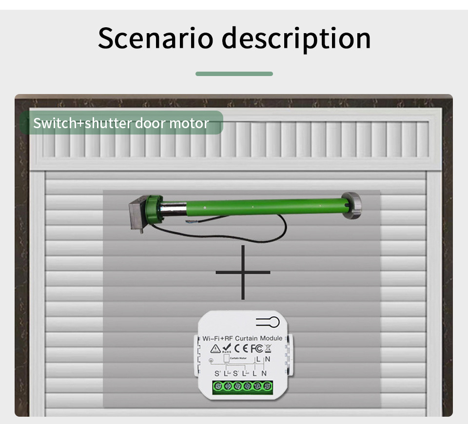 Tuya APP timed voice tubular motor controller switch smart home WIFI curtain switch on-off device pic 9