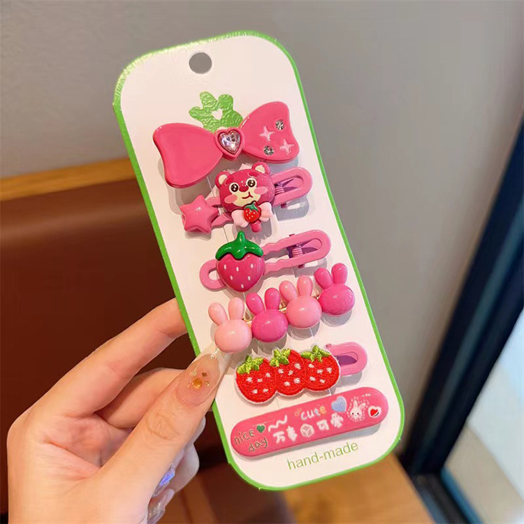 夏季优能新款彩色多巴胺儿童发夹女童发饰可爱卡通发卡网红头饰详情3