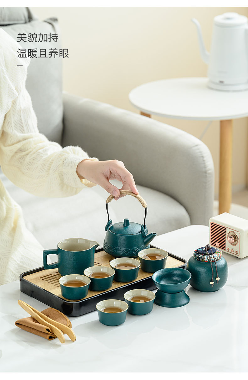 The Tea Charm Set is a simple and luxurious kung fu travel tea tray and tea ware. It is a portable and easy-to-use business activity gift pic 7