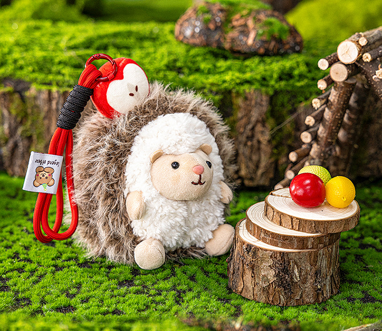 Adorable pequeño erizo peluche muñeca bondadoso bolsa colgante mesa pendulo simulación animal regalo de cumpleaños pic 20