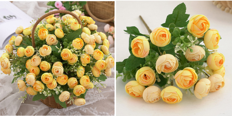 仿真花茶苞牡丹玫瑰多款绢花装饰家居婚庆花艺园配材配景摄影道具详情13