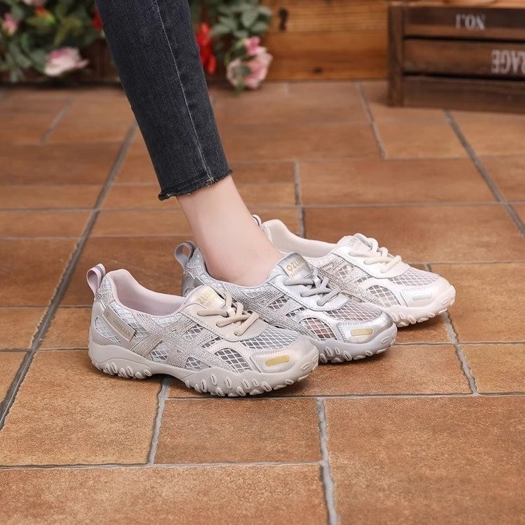 韩系网面系带小白鞋女2025夏季新款时尚百搭舒适运动休闲透气板鞋详情5
