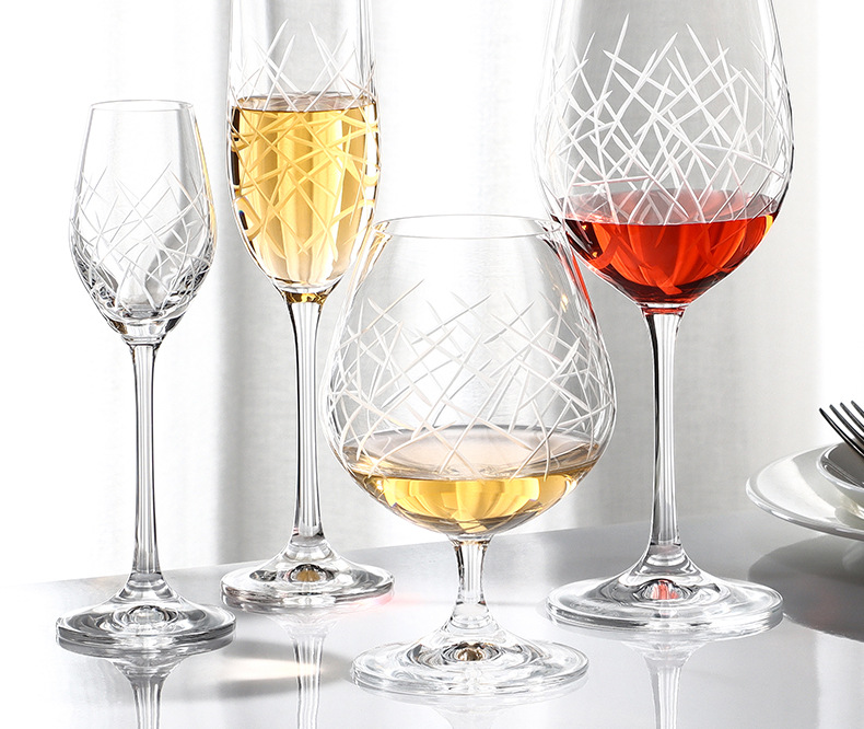 捷克进口Crystalex切子水晶红酒杯家用高档酒杯欧式手工刻花酒杯详情7