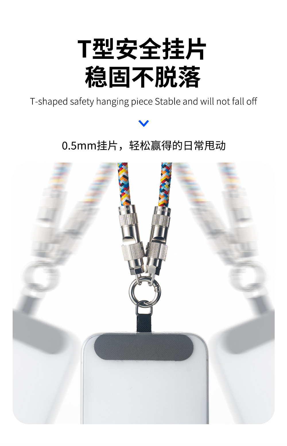 The camouflage clip lanyard for foreign trade is slanted and suitable for Apple 15 fast charging, wrist anti-loss Type-C charging cable and data cable pic 9