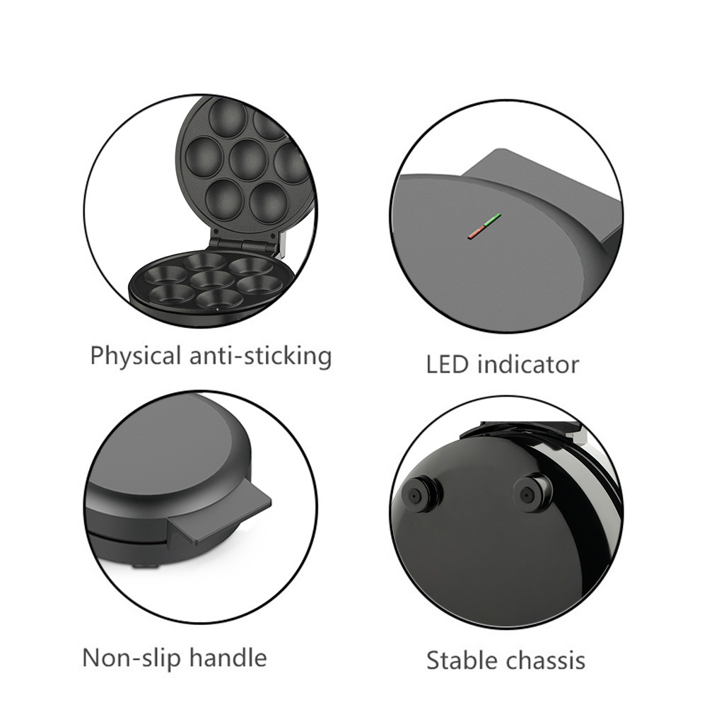 110V household doughnut machine, cake machine, breakfast bread machine, double-sided baking round cake machine, Cakemaker pic 31