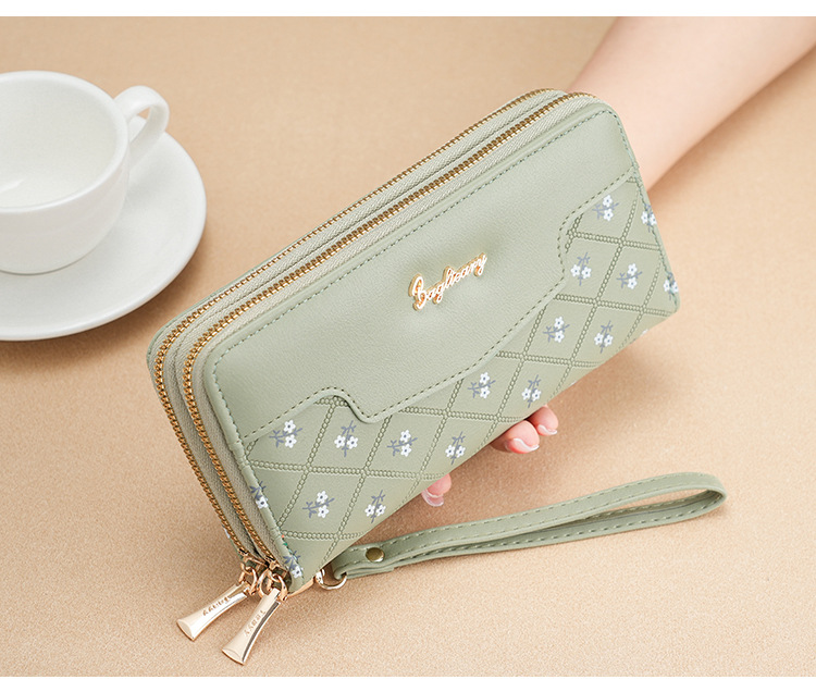 钱包女生长款新款韩版简约拼接手拿包wallet零钱包卡包女士高级感详情12