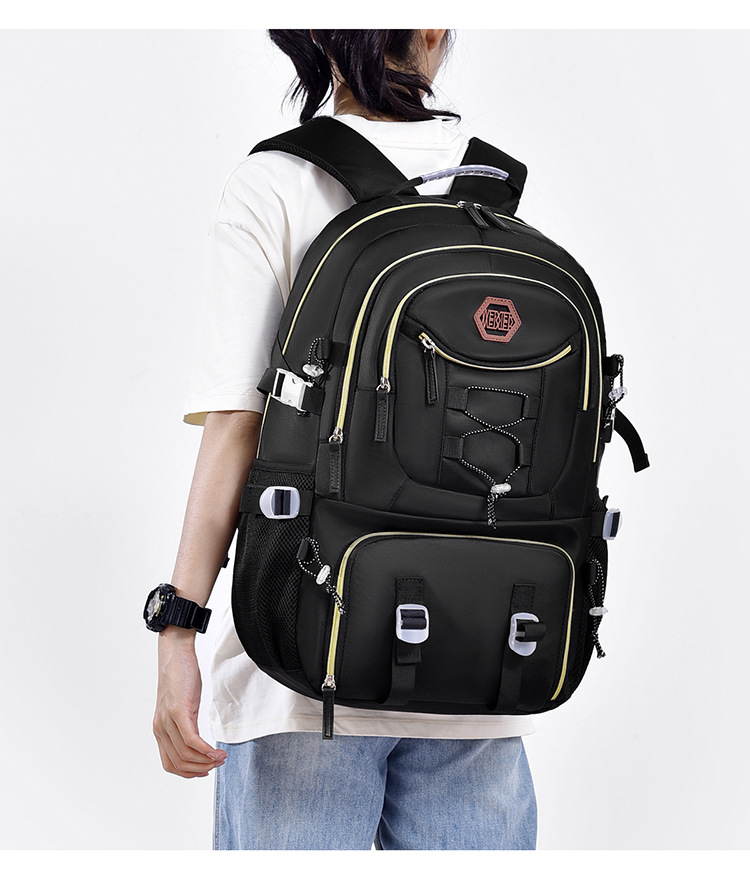 New high-appearance level casual backpack, large-capacity high-end travel bag, hiking bag, Oxford fabric backpack pic 17
