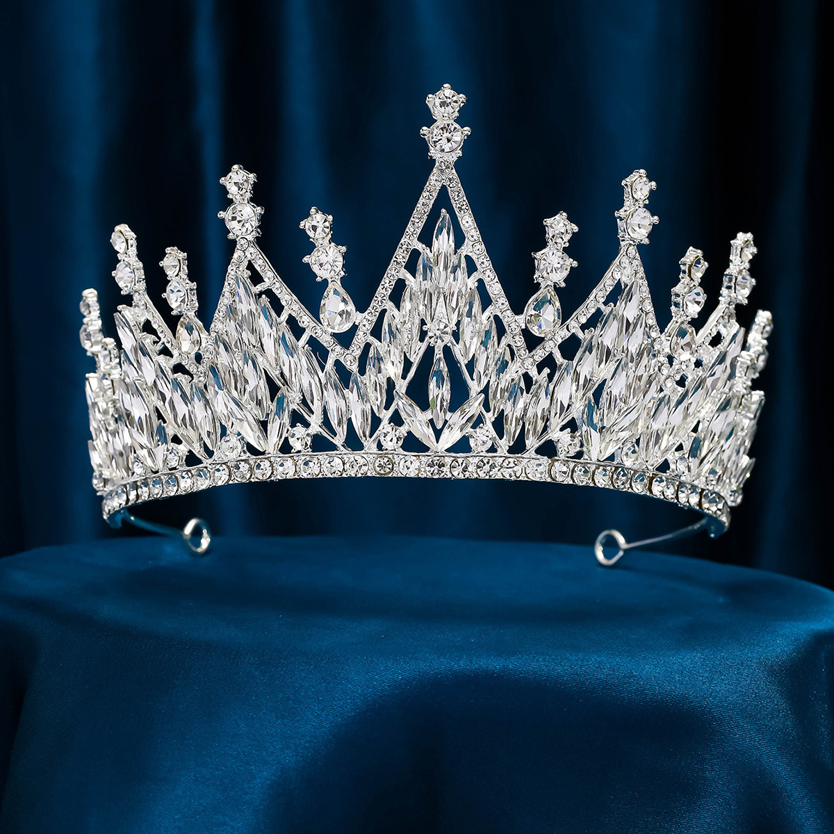 新娘皇冠头饰新娘巴洛克韩式水钻公主女王冠生日发饰端婚纱礼服配详情7