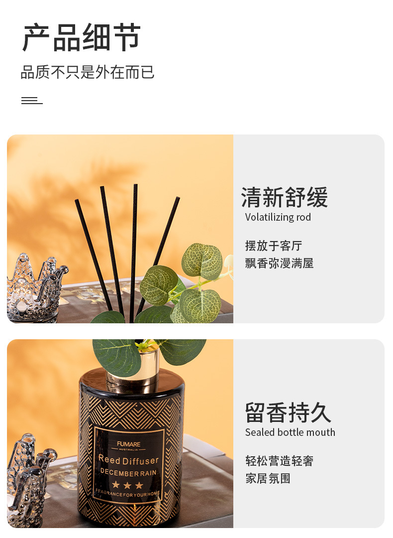 法式家居香氛摆件 皇冠藤条香薰蜡烛杯礼品套装 高级感生日伴手礼物 吸顶灯照亮你的美好生活详情7