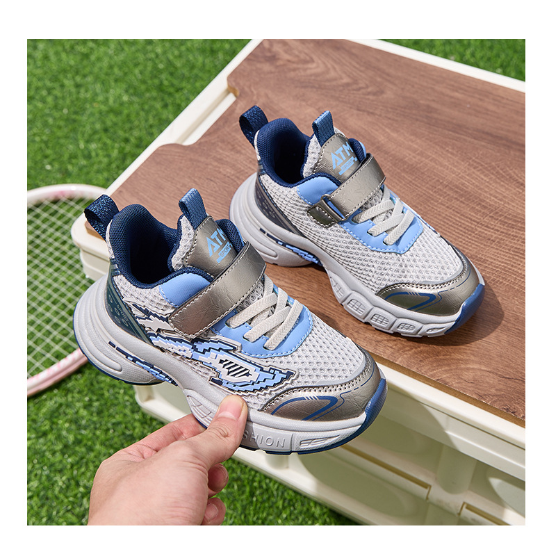 儿童运动鞋男女童老爹鞋2025春秋透气网面中童轻便软底跑步男童鞋详情13