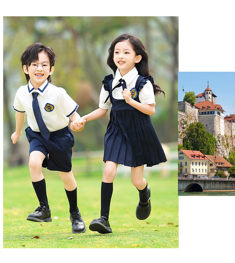小学生夏季班服英伦衬衫套装幼儿园园服儿童校服毕业照合唱演出服详情14