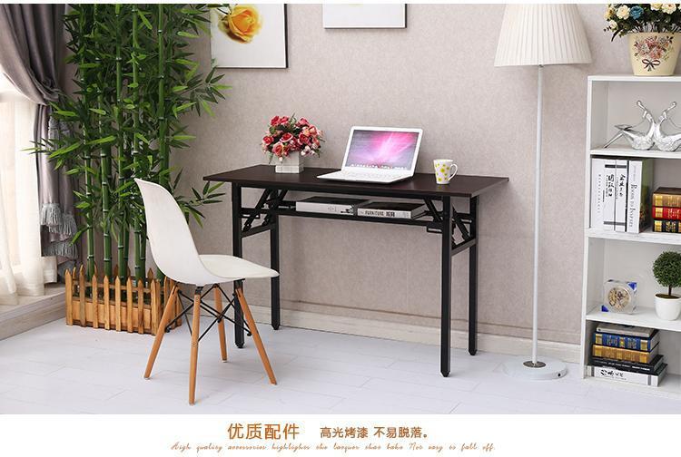 折叠桌简易长条桌办公桌电脑桌餐桌培训书桌折叠便携一体会议方桌详情4