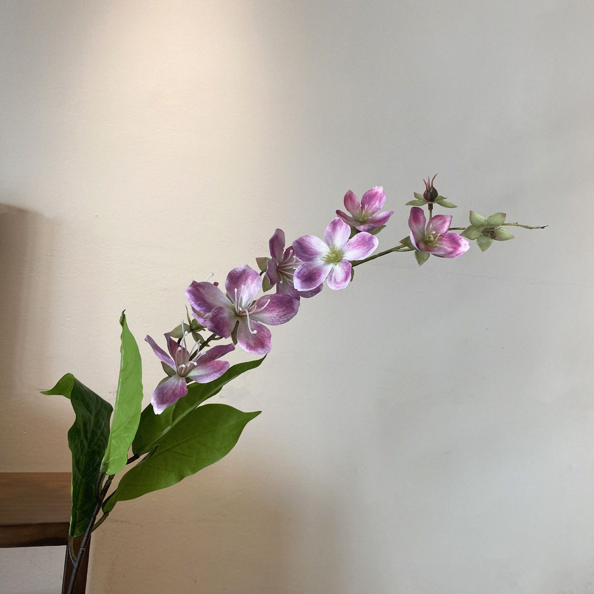高品质 仿真垂丝茉莉花绢花海棠单支轻奢假花家居室内造景装饰花详情9