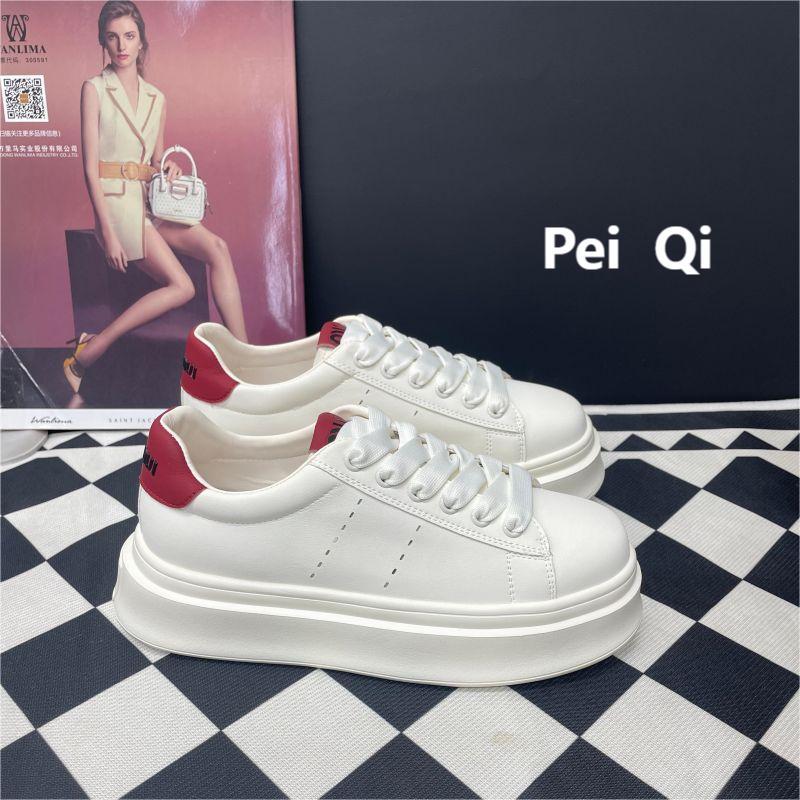 发泡底真皮小白鞋女2024春秋新款简约百搭厚底板鞋休闲学院风女鞋详情16